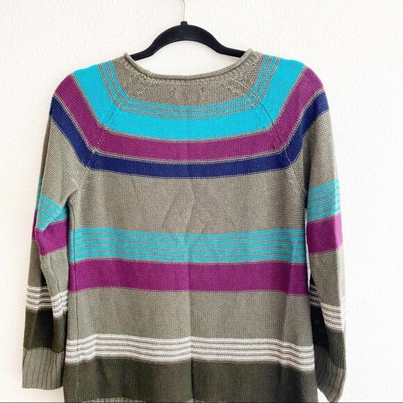 American Living Linen Blend Striped Sweater - Picture 4 of 7